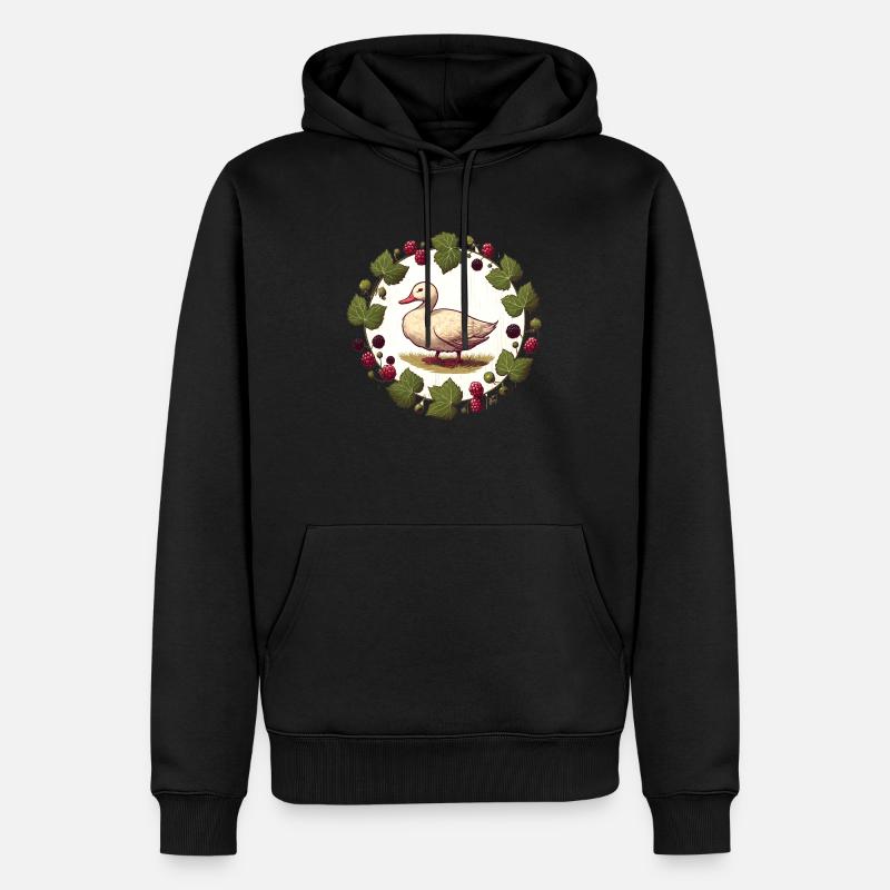 Gans - Männer Premium Bio Hoodie - Schwarz