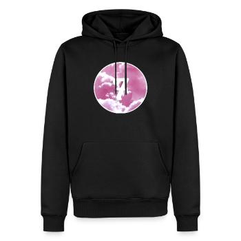 4EF00A83 8E69 4DC8 8A7D 1398B5C40235 - Men’s Premium Organic Hoodie - black - Front - Nico (187cm)