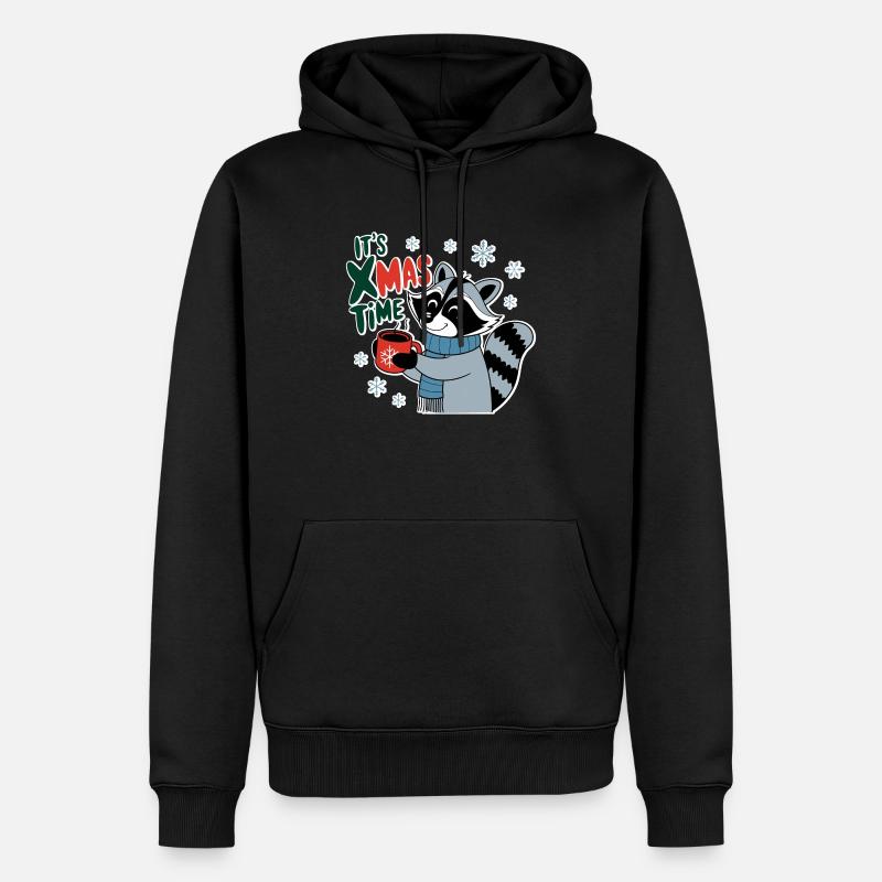 l'instant de noel - hiver mignon - Sweat à capuche Premium bio Homme - noir