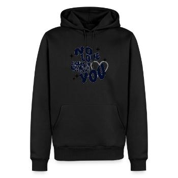 Keine Liebe ohne dich - Männer Premium Bio Hoodie - Schwarz - Vorne - Nico (187cm)