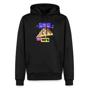 J’ai grandi sans Internet dans les années 90 - Sweat à capuche Premium bio Homme - noir - Devant - Nico (187cm)