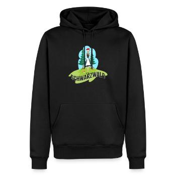 Ventilateur de la Forêt-Noire - Sweat à capuche Premium bio Homme - noir - Devant - Nico (187cm)