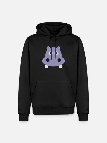 Hippo - Men’s Premium Organic Hoodie - black