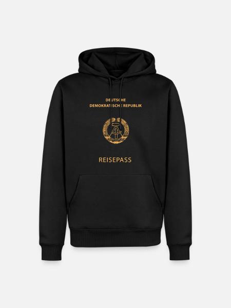 DDR Nostalgie Ostalgie Ossi Geschenk - Männer Premium Bio Hoodie - Schwarz