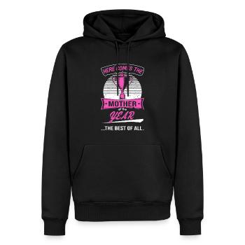 Trophäe Pokal für Mutter des Jahres - Männer Premium Bio Hoodie - Schwarz - Vorne - Nico (187cm)