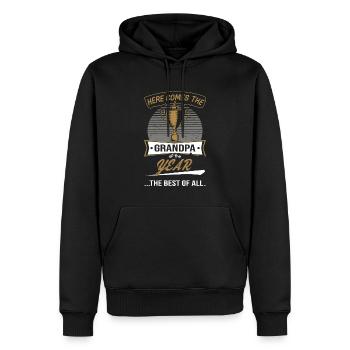 Trophy Cup for Grandpa of the Year - Men’s Premium Organic Hoodie - black - Front - Nico (187cm)