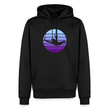 Gymnastik - Turnen Retro Vintage Design - Männer Premium Bio Hoodie - Schwarz - Vorne - Nico (187cm)