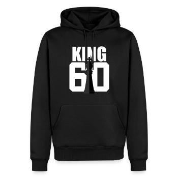 60TH BIRTHDAY CHESS KING - Men’s Premium Organic Hoodie - black - Front - Nico (187cm)