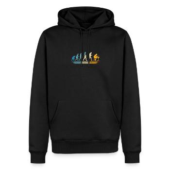 Gamer PC games gaming Konsolen zocken Evolution - Männer Premium Bio Hoodie - Schwarz - Vorne - Nico (187cm)