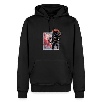 Samurai-Charaktere, Bushido, japanischer Samurai - Männer Premium Bio Hoodie - Schwarz - Vorne - Nico (187cm)