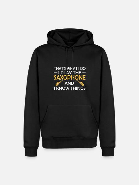 Saxophone Saxophone Jazz Musicians - Men’s Premium Organic Hoodie - black