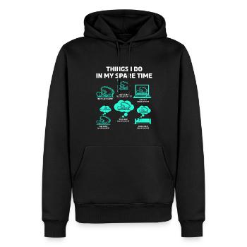 Rollercoaster Parc d’attractions Rollercoaster Ride - Sweat à capuche Premium bio Homme - noir - Devant - Nico (187cm)