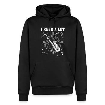 Saxophone Saxophoniste Musicien de Jazz Saxophoniste - Sweat à capuche Premium bio Homme - noir - Devant - Nico (187cm)
