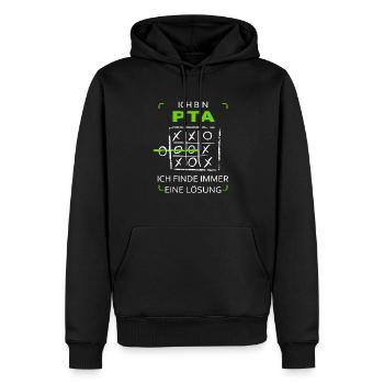 Ich bin PTA Drei Gewinnt Lustig Witzig - Männer Premium Bio Hoodie - Schwarz - Vorne - Nico (187cm)