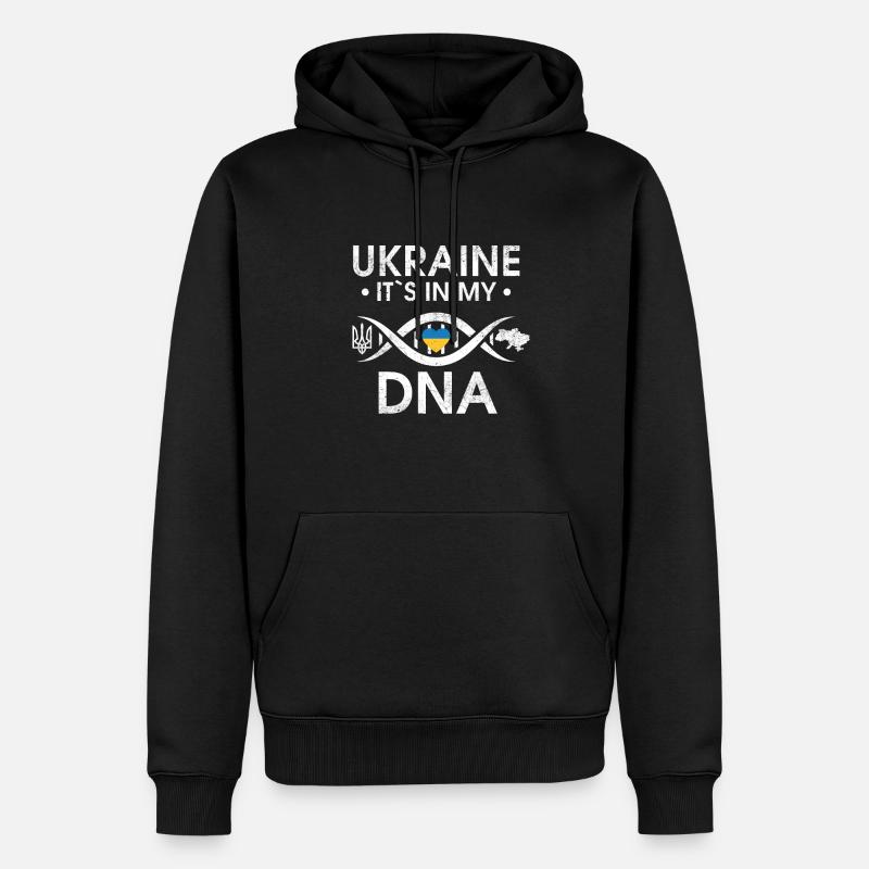 Fier d’être ukrainien ukrainien - Sweat à capuche Premium bio Homme - noir
