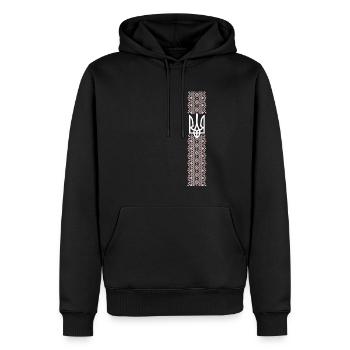 Ukrainisches Zitat Ukraine Shirt Ukraine Symbol - Männer Premium Bio Hoodie - Schwarz - Vorne - Nico (187cm)
