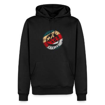 Zimmermann Symbol Guild Motif d’armoiries pour charpentier - Sweat à capuche Premium bio Homme - noir - Devant - Nico (187cm)