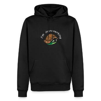 i'm introverting süße Schildkröte - Männer Premium Bio Hoodie - Schwarz - Vorne - Nico (187cm)