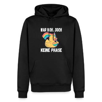 LGBTQ Pride Regenbogen War Wohl Doch Keine Phase - Männer Premium Bio Hoodie - Schwarz - Vorne - Nico (187cm)