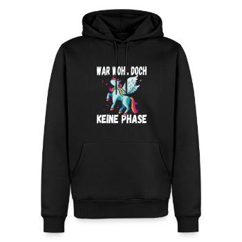 LGBTQ Pride Regenbogen War Wohl Doch Keine Phase - Männer Premium Bio Hoodie - Schwarz - Vorne - Nico (187cm)