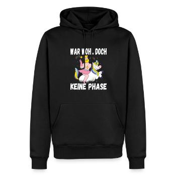 LGBTQ Pride Regenbogen War Wohl Doch Keine Phase - Männer Premium Bio Hoodie - Schwarz - Vorne - Nico (187cm)