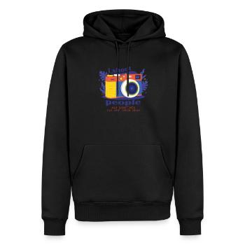 Citation amusante sur le cadeau de l’appareil photo - Sweat à capuche Premium bio Homme - noir - Devant - Nico (187cm)