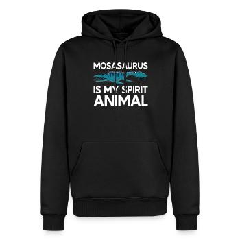 Biologiste marin Mosasaurus Time Dinosaures - Sweat à capuche Premium bio Homme - noir - Devant - Nico (187cm)