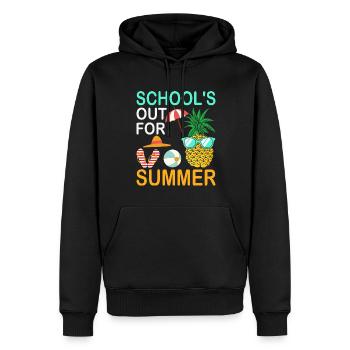 Schule Fertig Sommerferien Spruch - Männer Premium Bio Hoodie - Schwarz - Vorne - Nico (187cm)