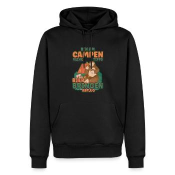 Bin am Campen keine Tipps Bier bringen Abflug Zelt - Männer Premium Bio Hoodie - Schwarz - Vorne - Nico (187cm)