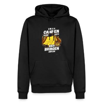 Bin am Campen keine Tipps Bier bringen Abflug Zelt - Männer Premium Bio Hoodie - Schwarz - Vorne - Nico (187cm)