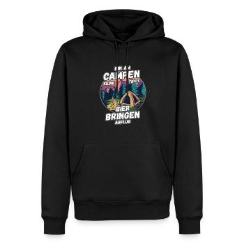 Bin am Campen keine Tipps Bier bringen Abflug Zelt - Männer Premium Bio Hoodie - Schwarz - Vorne - Nico (187cm)
