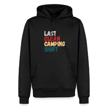 Dernier Camping Propre Chemise Camping Camping-Car Nature - Sweat à capuche Premium bio Homme - noir - Devant - Nico (187cm)