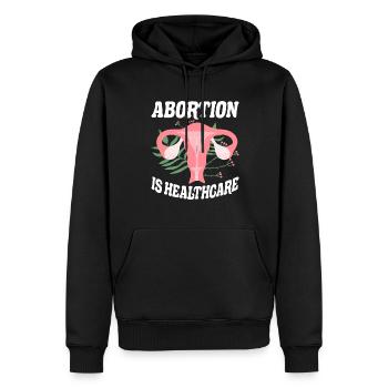 Femmes Avortement Féminisme Égalité - Sweat à capuche Premium bio Homme - noir - Devant - Nico (187cm)
