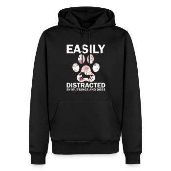 Hunde Pferde Pitbull Buldogge Terrier - Männer Premium Bio Hoodie - Schwarz - Vorne - Nico (187cm)