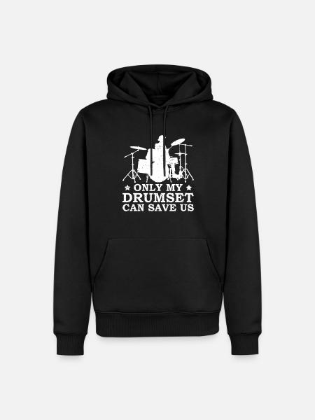 Drummer Drumsticks Drums Musicians - Men’s Premium Organic Hoodie - black