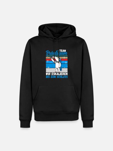 Team Bräutigam JGA Junggesellenabschied Polter - Männer Premium Bio Hoodie - Schwarz