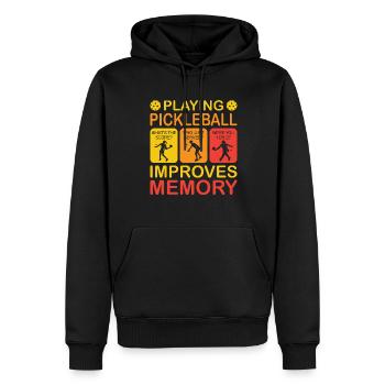 Pickleball Opa Pickleball Spieler - Männer Premium Bio Hoodie - Schwarz - Vorne - Nico (187cm)