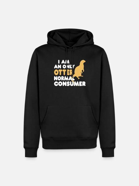 Otter Wassermarder Marder - Männer Premium Bio Hoodie - Schwarz