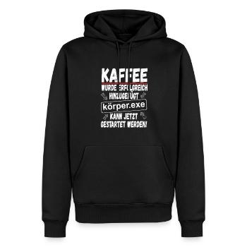 Kaffee Informatiker Geschenk Lustiger Spruch - Männer Premium Bio Hoodie - Schwarz - Vorne - Nico (187cm)