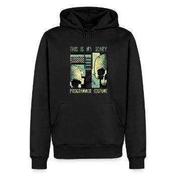 Scary Programmer Kostüm Humor Halloween Schädel - Männer Premium Bio Hoodie - Schwarz - Vorne - Nico (187cm)