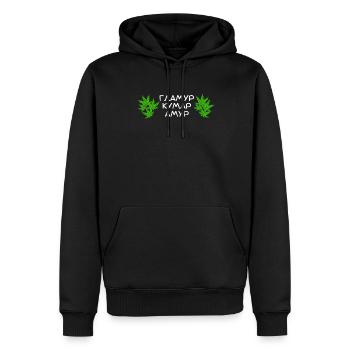 Russischer Humor Geschenk für Raucher grüne - Männer Premium Bio Hoodie - Schwarz - Vorne - Nico (187cm)