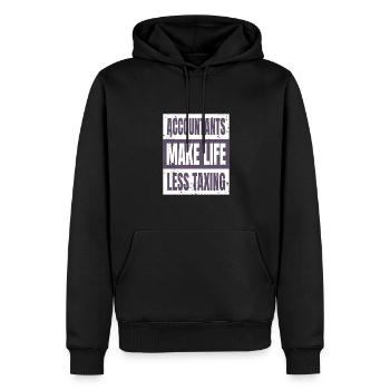 Les comptables rendent la vie moins stressante - Sweat à capuche Premium bio Homme - noir - Devant - Nico (187cm)