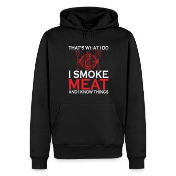 Grillen Grillmeister Barbecue Vatertag - Männer Premium Bio Hoodie - Schwarz - Vorne - Nico (187cm)