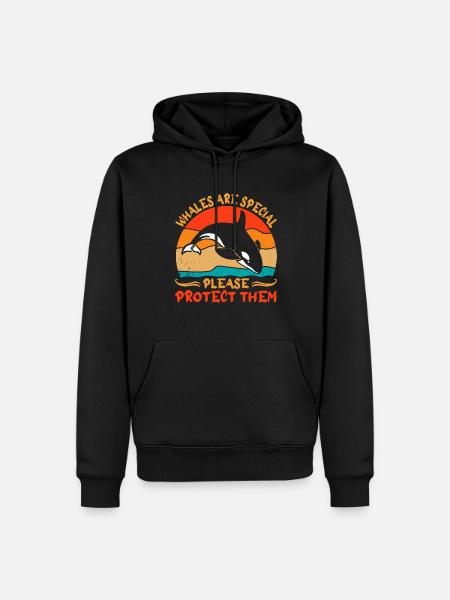 Orque Biologiste marin Épaulard épaulard - Sweat à capuche Premium bio Homme - noir
