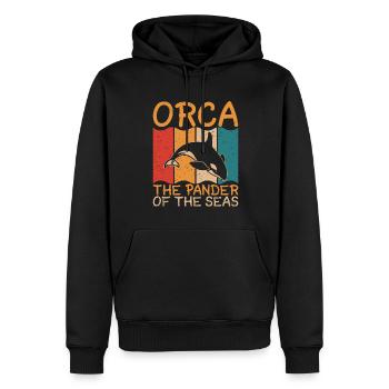 Orque Biologiste marin Épaulard épaulard - Sweat à capuche Premium bio Homme - noir - Devant - Nico (187cm)