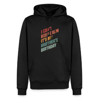 Anniversaire Fête d’anniversaire du frère Fête d’anniversaire des enfants - Sweat à capuche Premium bio Homme - noir - Devant - Nico (187cm)