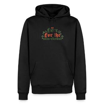 Hier Zum Sauerkraut Beer Food Fest Bayern Bayern - Männer Premium Bio Hoodie - Schwarz - Vorne - Nico (187cm)