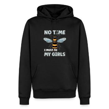 Keine Zeit Ich Muss Zu Meinen Mädels Bienen Imker - Männer Premium Bio Hoodie - Schwarz - Vorne - Nico (187cm)