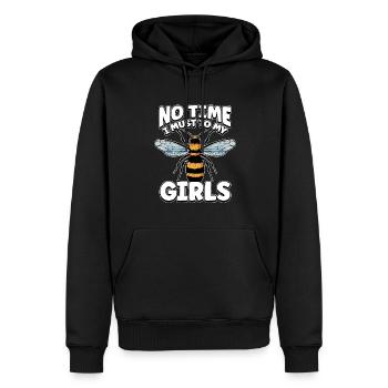 Keine Zeit Ich Muss Zu Meinen Mädels Bienen Imker - Männer Premium Bio Hoodie - Schwarz - Vorne - Nico (187cm)