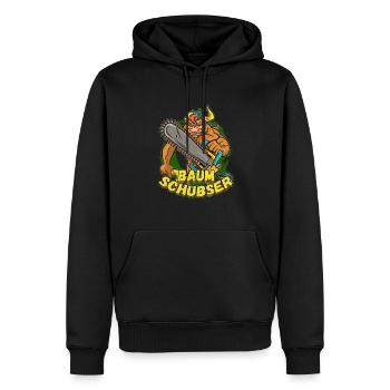 Baumschubser Forstwirt Geschenk Holzfäller - Männer Premium Bio Hoodie - Schwarz - Vorne - Nico (187cm)